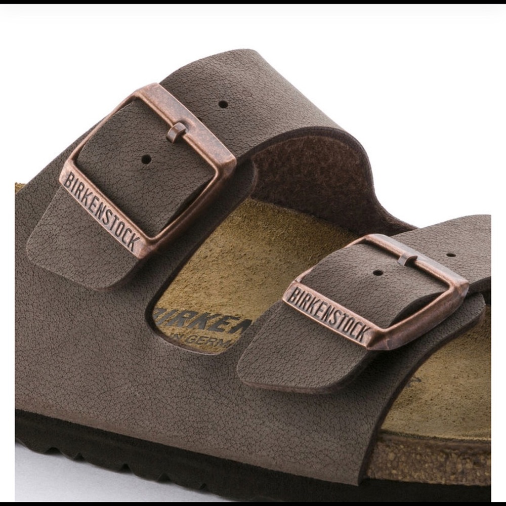 NWT Arizona Birko-Flor Nubuck Mocha Sandals - Picture 2 of 10